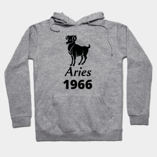 Black Aries Zodiac 1966 Hoodie